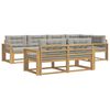 vidaXL Buiten bankenset 6 st Wit en Lichtgrijs Polyester