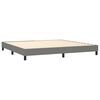 vidaXL Boxspring met matras stof donkergrijs 180x200 cm
