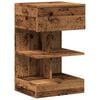 vidaXL Nachtkastje 40x35x65 cm bewerkt hout oud houtkleurig