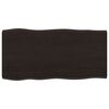 vidaXL Tafelblad natuurlijke rand 80x40x2 cm eikenhout donkerbruin