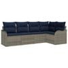 vidaXL Tuin Sofa Set Grijs poly rattan