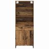 vidaXL Hoge kast met lade Oud Hout 69,5 x 34 x 180 cm Bewerkt hout