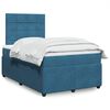 vidaXL Boxspring met matras fluweel donkerblauw 120x200 cm