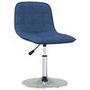 vidaXL Eetkamerstoelen 2 st draaibaar stof blauw