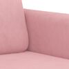 vidaXL 3-delige Loungeset fluweel roze