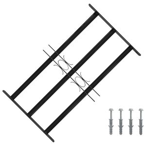 vidaXL Raam Beveiligingsgrill 75,5 x 45 cm Gegalvaniseerd staal