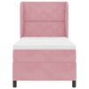 vidaXL Boxspringbed met matras met hoofdeinde Roze 190 x 90 cm Fluweel