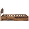 vidaXL Bedframe met hoofdeinde Oudhout 120 x 190 cm Bewerkt hout