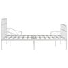 vidaXL Bedframe met lattenbodem metaal wit 120x200 cm