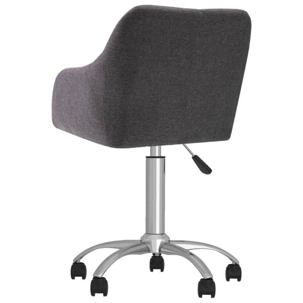 vidaXL Eetkamerstoelen 4 st draaibaar stof taupe