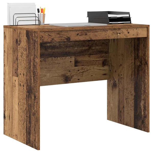 vidaXL Bureau Anders Oud hout 90 x 50 x 76 cm Bewerkt hout