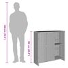 vidaXL Opbergkast met plank met opslag Grijs 100 x 36 x 102 cm Rattan