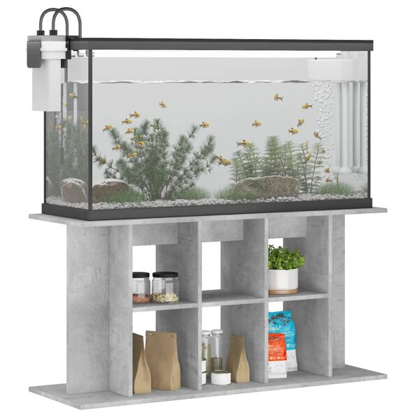 vidaXL Aquariumstandaard Betongrijs 120x40x60 cm Bewerkt hout