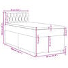 vidaXL Boxspring met matras stof cr&egrave;mekleurig 90x200 cm