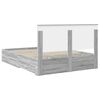 vidaXL Bedframe met hoofdeinde Grijs Sonoma 150 x 200 cm Bewerkt hout