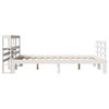 vidaXL Bedframe met hoofdbord massief grenenhout wit 150x200 cm