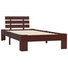 vidaXL Bedframe massief grenenhout donkerbruin 90x200 cm