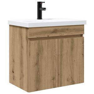 vidaXL Badkamermeubel met kraan Artisanaal eiken 61 x 40 x 74,5 cm