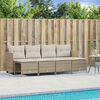 vidaXL 5-delige Loungeset met kussens poly rattan beige
