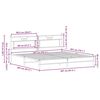 vidaXL Bedframe zonder matras metaal sonoma eikenkleur 200x200 cm