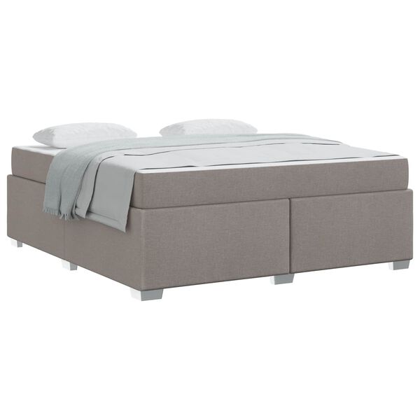 vidaXL Bedframe met matras Taupe 180 x 200 cm Stof