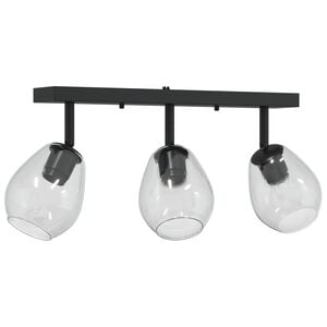 vidaXL Plafondspot Zwart 54 x 13 x 26 cm Glas en Metaal