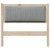 vidaXL Gestoffeerd hoofdbord Bruin 90 cm Massief grenenhout