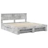 vidaXL Bedframe met hoofdeinde Beton Grijs 200 x 200 cm Bewerkt hout