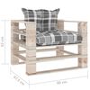vidaXL 6-delige Loungeset met kussens pallet grenenhout
