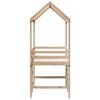 vidaXL Halfhoogslaper met ladder en bedhuis grenenhout 90x190 cm