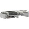 vidaXL Bedframe met Hoofdeinde Betongrijs 80 x 200 cm Bewerkt hout