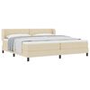 vidaXL Boxspringbed met matras met matras Cr&egrave;me 200 x 200 cm Stof