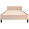 vidaXL Bedframe met hoofdeinde zonder matras Cappuccino 80x200 cm