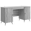 vidaXL Bureau met plank Grijs sonoma 142,5 x 50 x 75 cm Bewerkt hout