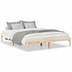 vidaXL Bedframe extra lang zonder matras massief grenenhout 140x210 cm