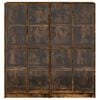 vidaXL Boekenkast met deuren 136x37x142 cm hout gerookt eikenkleurig
