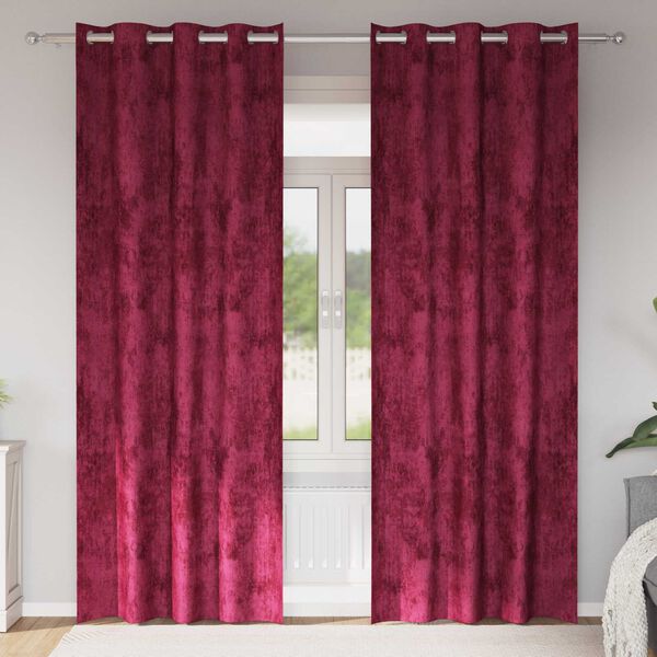 vidaXL Velvet Gordijnen 2 pcs Wijnrood 260 x 140 cm Fluweel