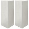 vidaXL Plantenbakken 2 st driehoek 40x34,5x75 cm roestvrij staal