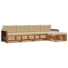 vidaXL Buiten bankenset met kussen 5 pcs Natuurlijk en Beige