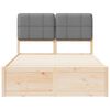 vidaXL Bedframe met Gevoerd Hoofdgedeelte Lichtgrijs 120 x 200 cm