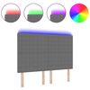 vidaXL LED Hoofdbord met LED -striplichten Lichtgrijs 144 cm Stof
