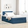 vidaXL Ottoman bed met matras 120x190 cm stof blauw