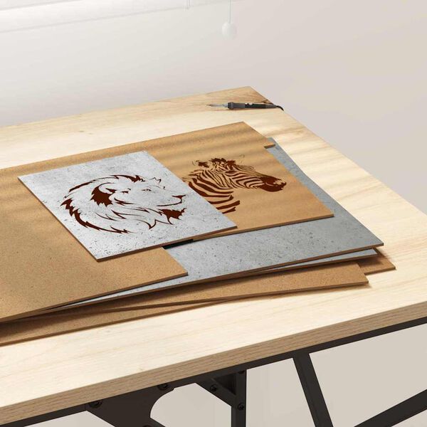 vidaXL Decorpanelen 50 pcs Beton Grijs 30 x 42 x 0.27 cm Bewerkt hout