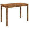 vidaXL Tuindiner tafel Naturel 108,5 x 55 x 75 cm Massief Acaciahout