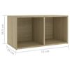 vidaXL Tv-meubelen 4 st 72x35x36,5 cm bewerkt hout sonoma eikenkleurig