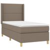 vidaXL Boxspring met matras stof taupe 90x190 cm