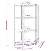 vidaXL Hoekrek 4-laags staal en bewerkt hout zilverkleurig