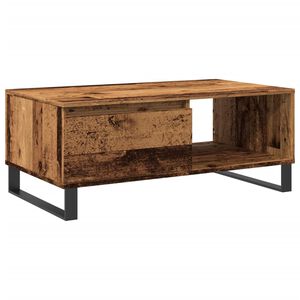 vidaXL Salontafel 90x50x36,5 cm bewerkt hout oud houtkleurig