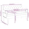 vidaXL Bank met rugleuning zwart 120x62x75,5 cm stof