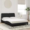 vidaXL Bed met matras fluweel zwart 140x200 cm